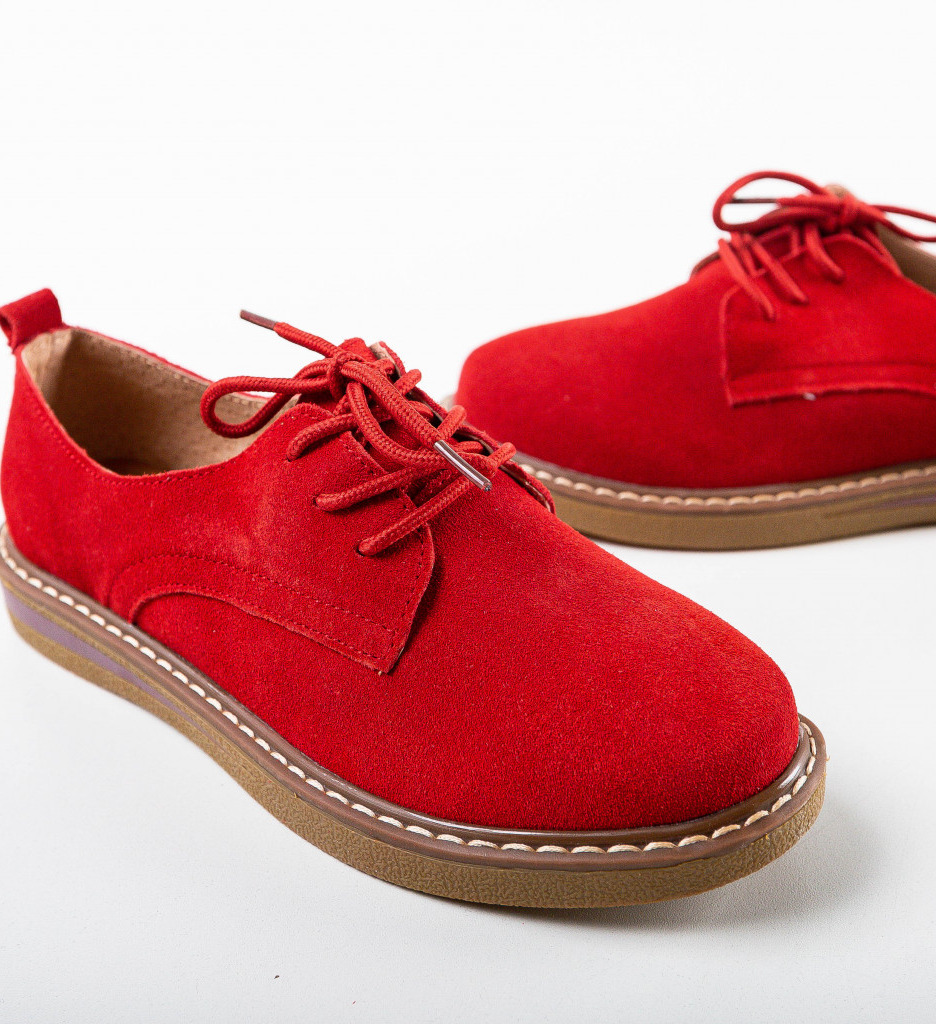 Pantofi Casual Romena Rosii - Stil Zilnic - imagine 5