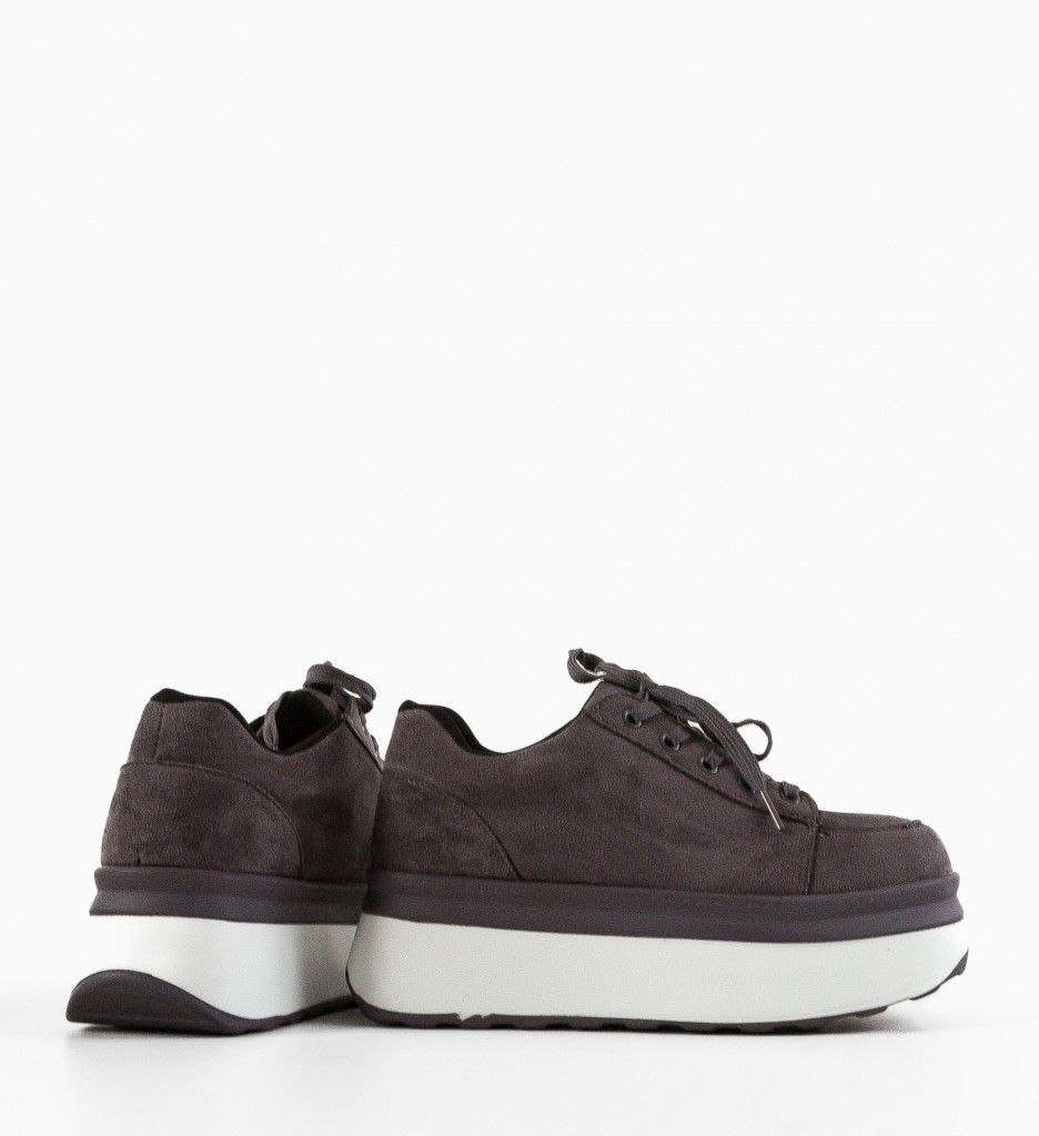 Pantofi Casual Kampus Gri - Confort și Stil Urban - imagine 4