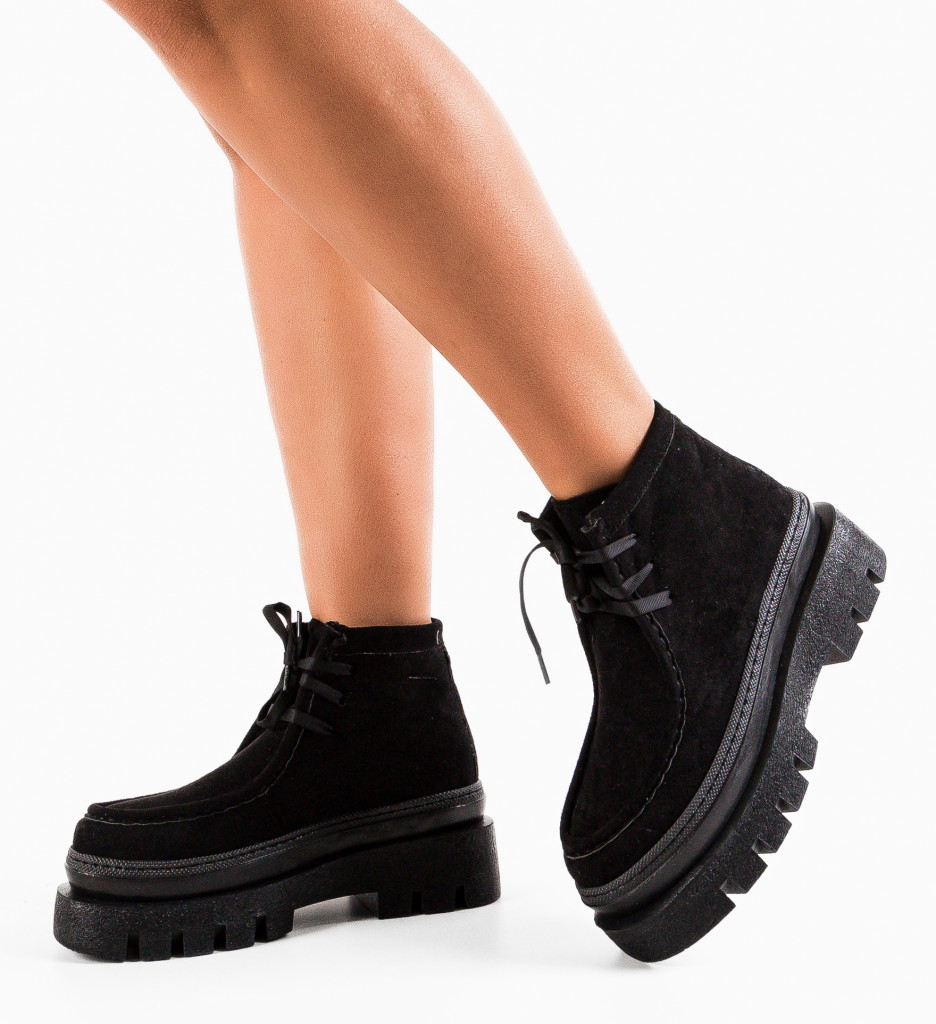 Ghete Dama Pissa Negre 2 | Eleganță și Confort - imagine 3