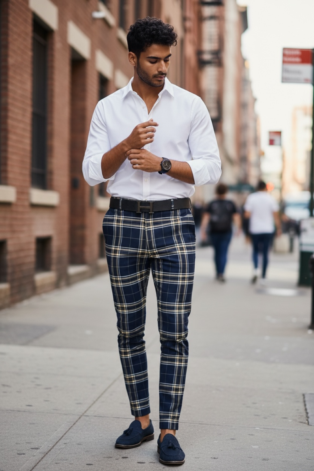 Pantaloni Eleganti Barbati B1742 Stil Modern - imagine 2