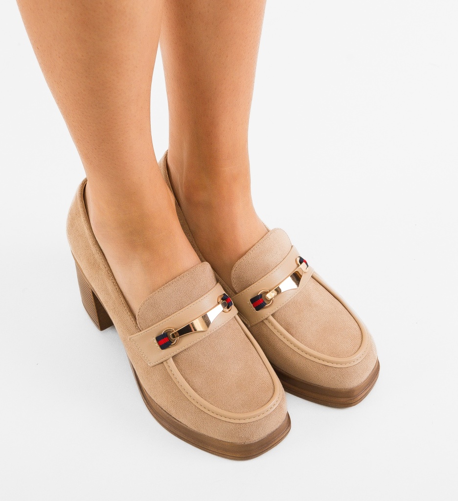 Pantofi Dama Tamlan Khaki | Eleganță Asigurată