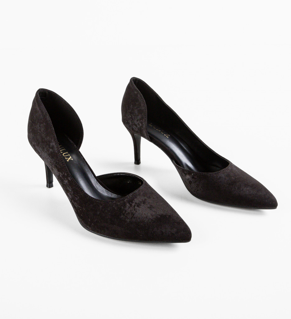 Pantofi Zahrao Negri cu Toc Eleganți - imagine 7