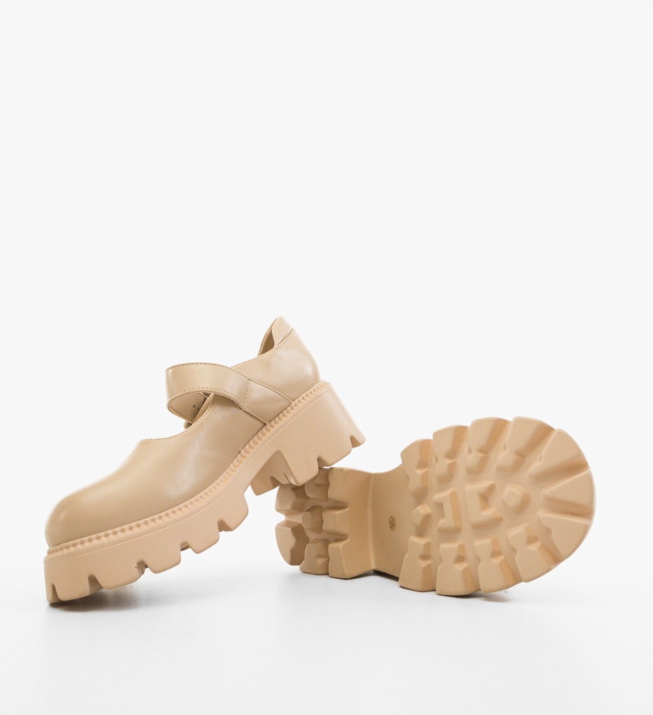 Pantofi Casual Dama Bokfa Bej 2 - Confort - imagine 6