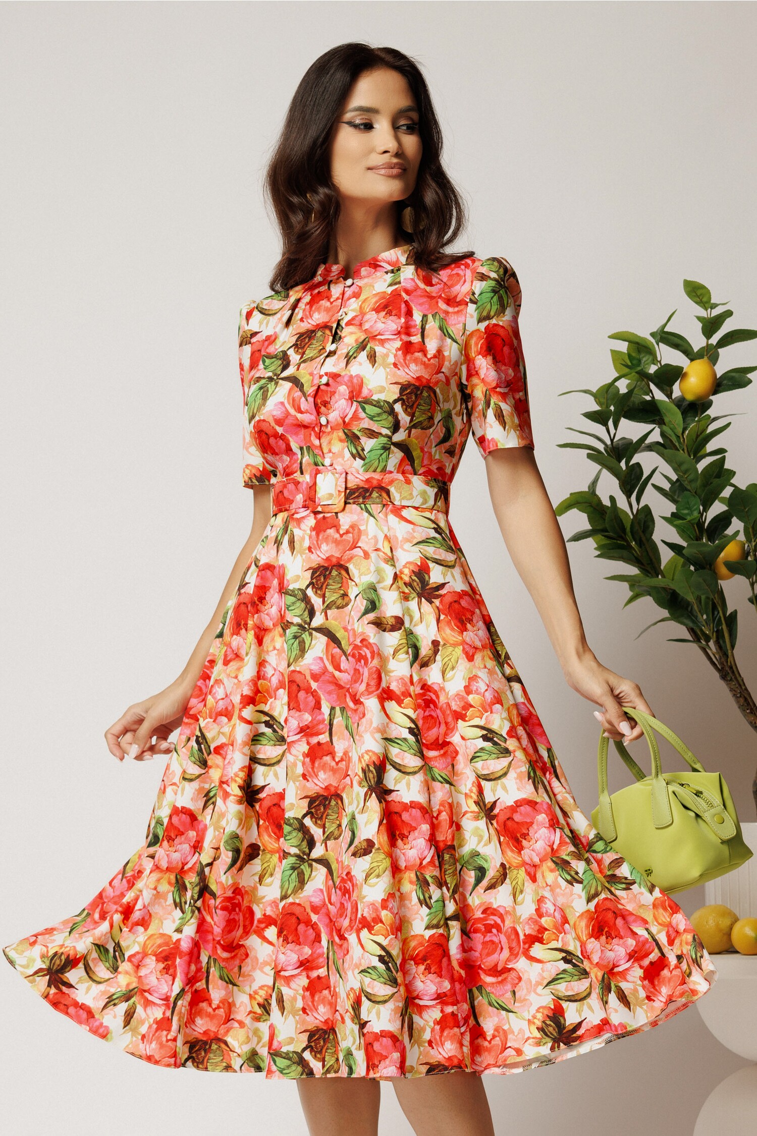 Rochie DY Fashion Eleganta cu Imprimeu Floral