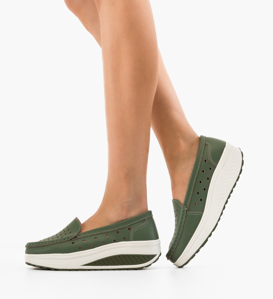 Pantofi Casual Buga Verzi - Confort Maxim - imagine 2