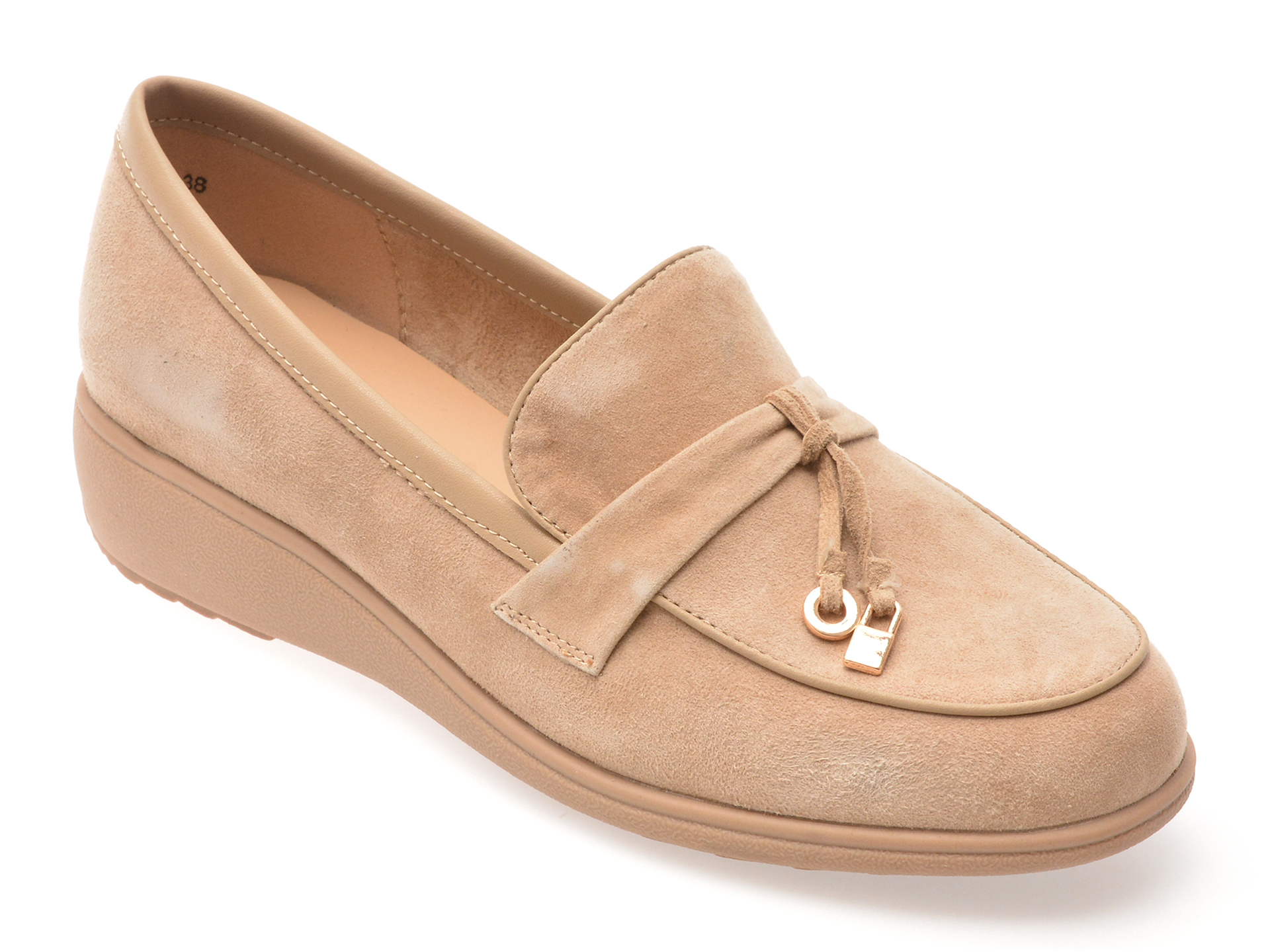 Mocasini Image Nude din Piele Întoarsă | Eleganță