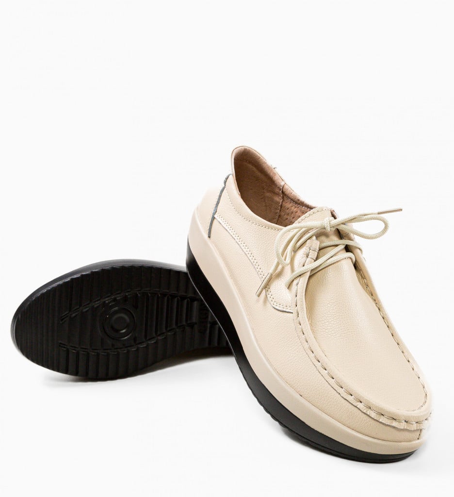 Pantofi Casual Vlasta Bej - Confort și Stil - imagine 8