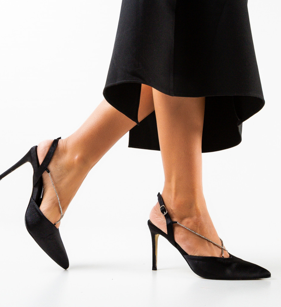 Pantofi Nielsen Negri cu Toc Eleganți - imagine 2