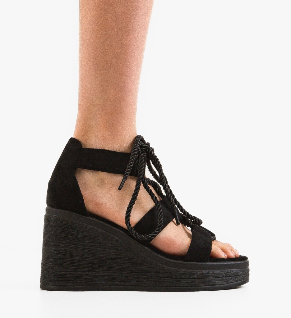 Sandale Platforme Esmee Negre | Toc Confort - imagine 6
