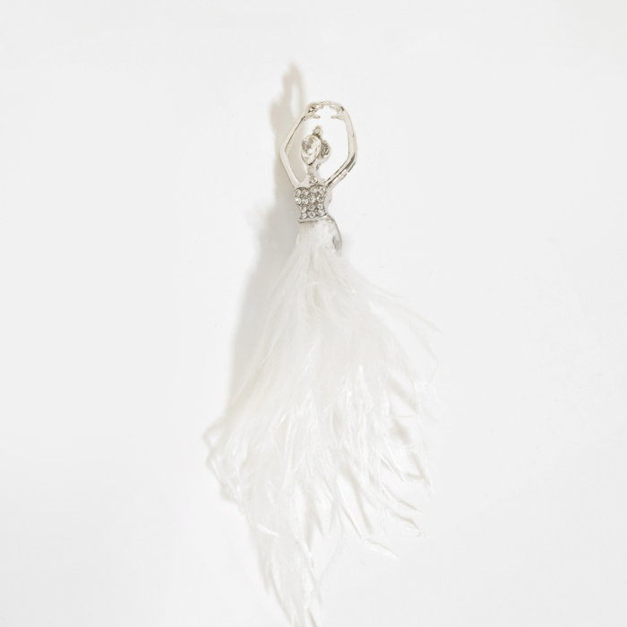 Brosa Balerina Shopika | Accesoriu Elegant Argintiu