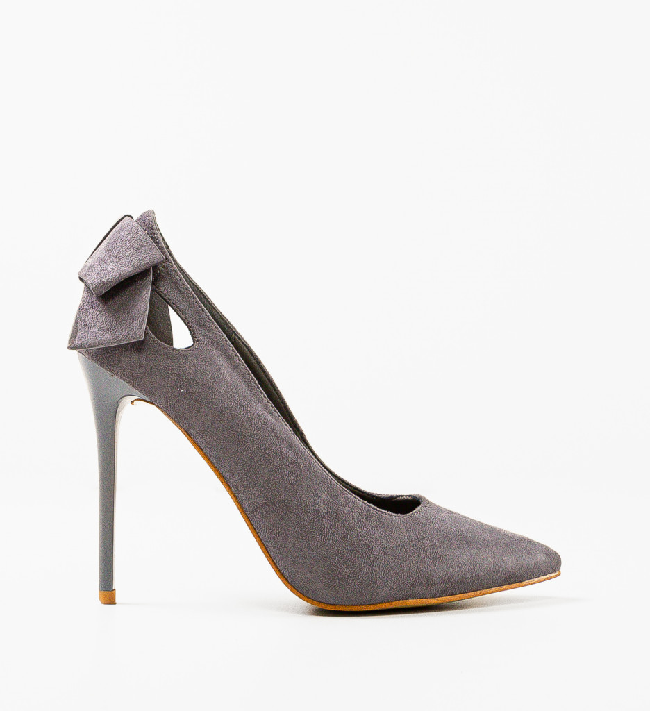 Pantofi cu Toc Gri Pastyc | Eleganță și Stil - imagine 2