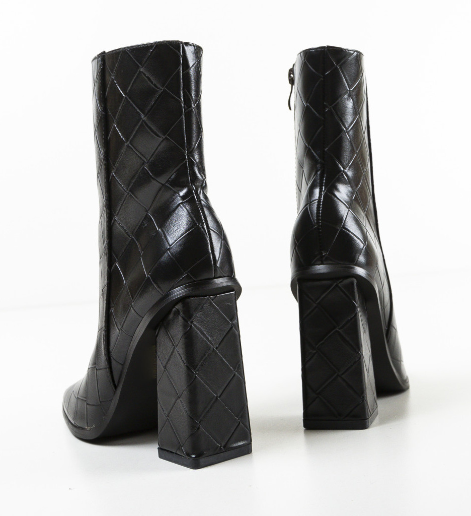Botine Ebzera Negre - Eleganță și Stil - imagine 6