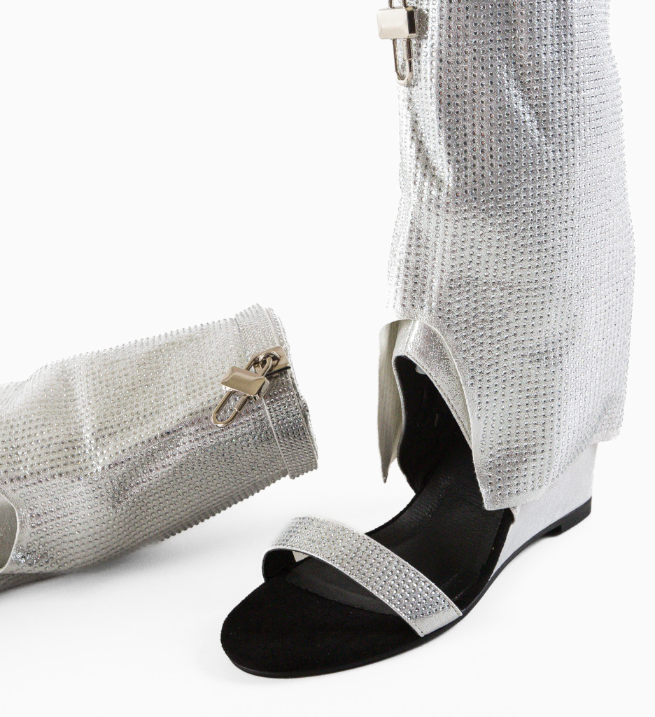 Platforme Dama Hemdal Argintii - Stil si Confort - imagine 6