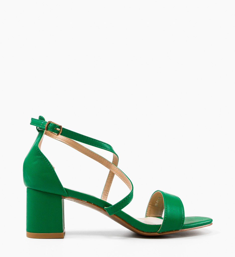Sandale cu Toc Kamaria Verzi | Eleganță - imagine 4