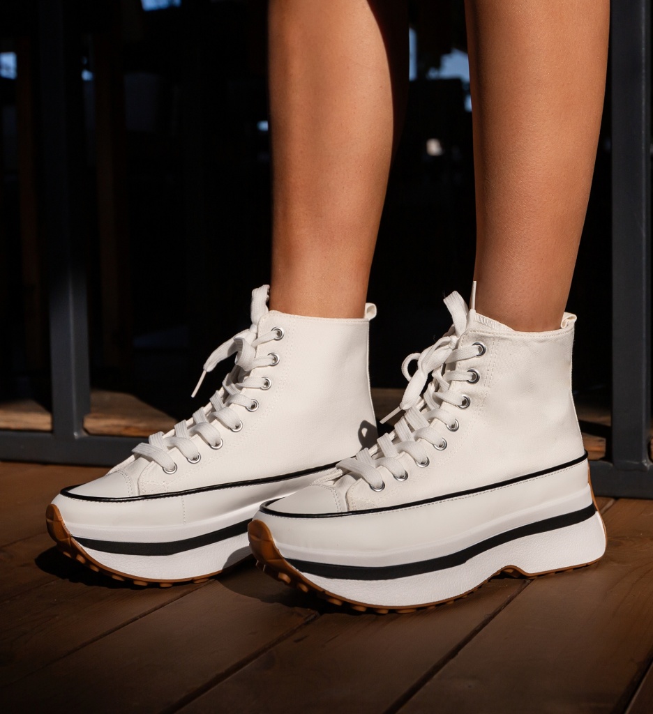 Pantofi Sport Katheri Albi - Confort și Stil