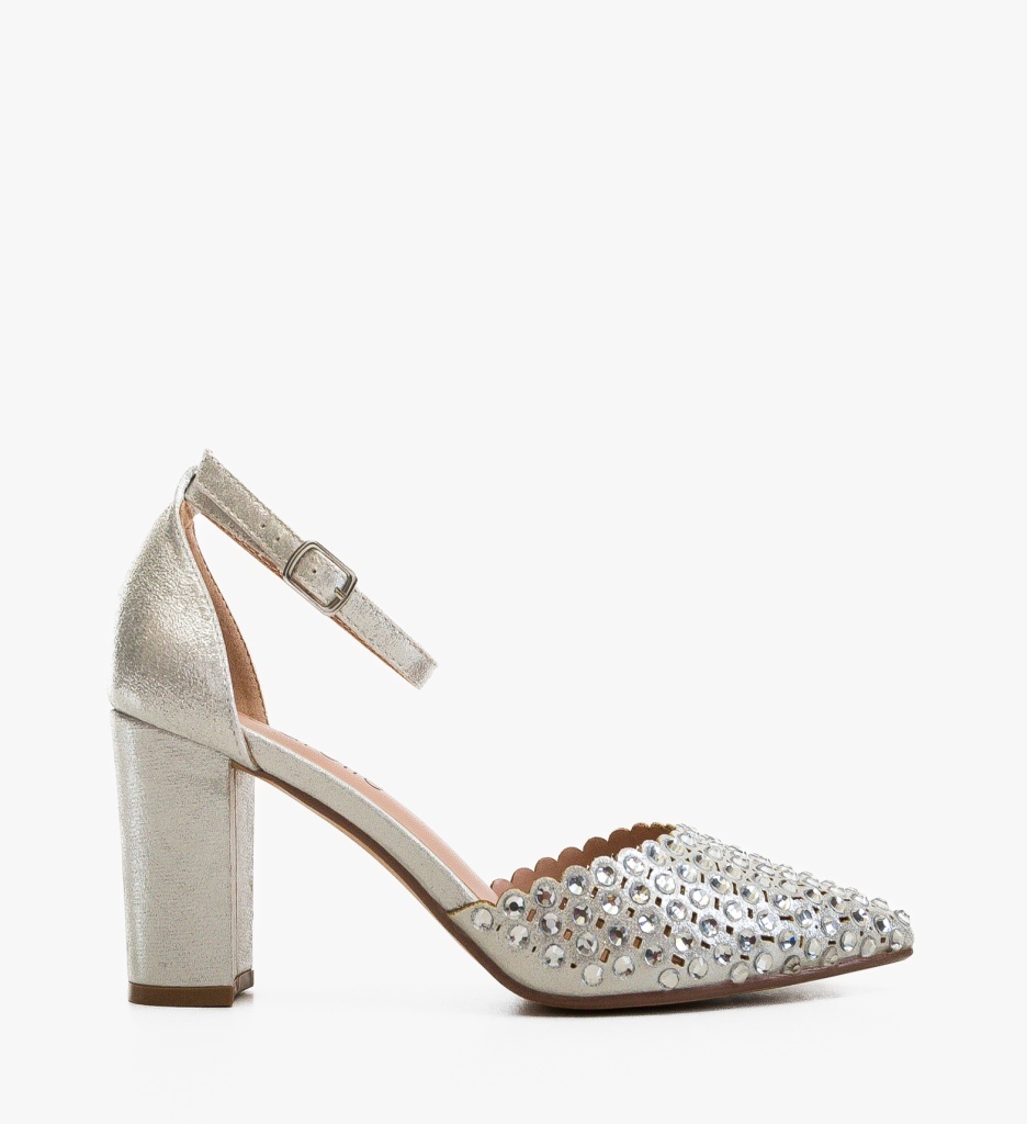 Pantofi dama Bampir Argintii Eleganți - imagine 4
