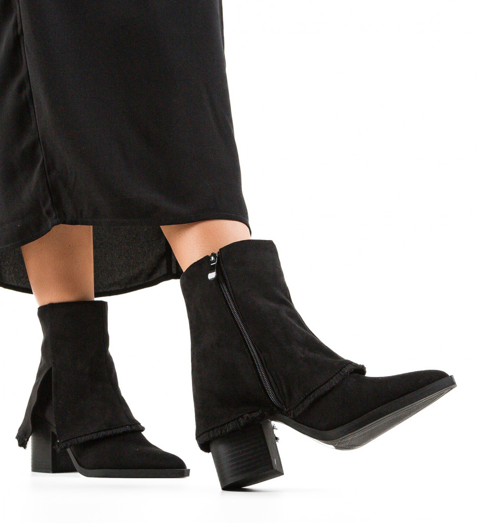 Botine Dama Keith Negre Elegante - imagine 2