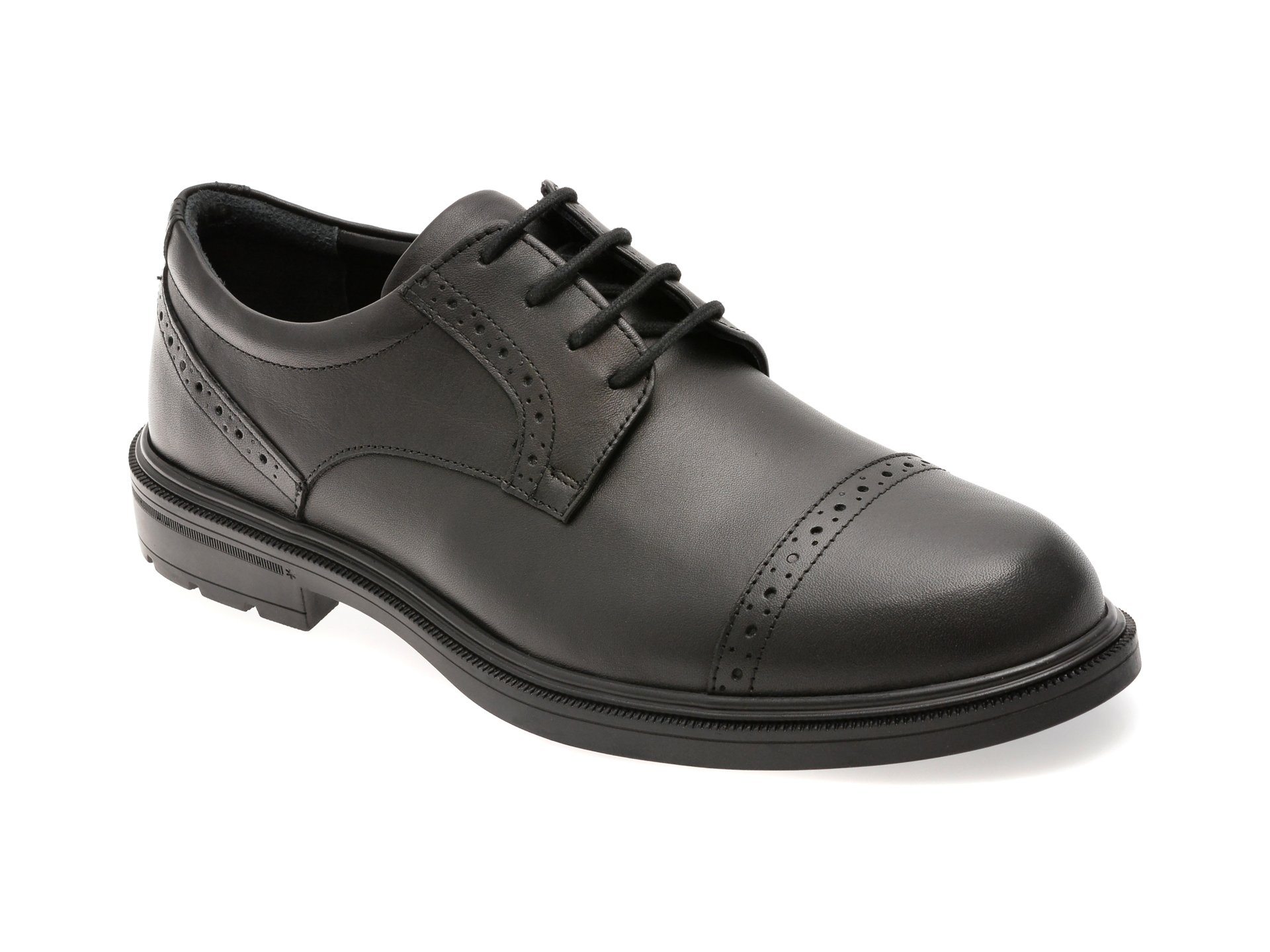 Pantofi OTTER negri din piele naturală