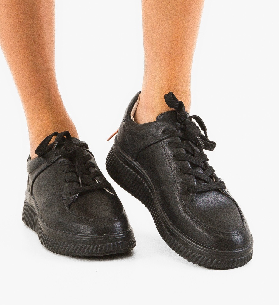 Sneakers Dama Honney Negri - Confort și Eleganță - imagine 3