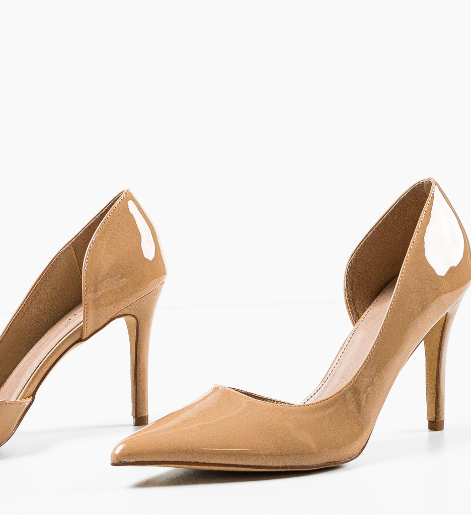 Pantofi Toc Zayan Bej - Eleganță și Stil