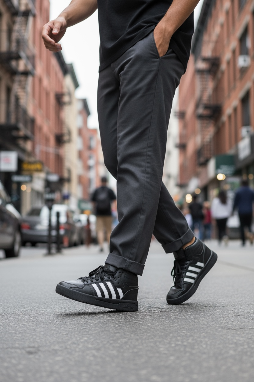 Adidași Bărbați Casual Negri - Confort și Stil