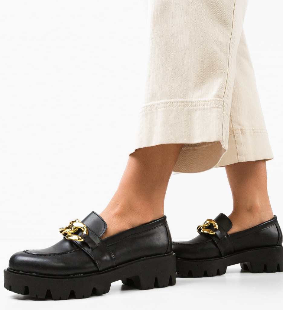 Pantofi Casual Gely Negri | Confort și Stil - imagine 2