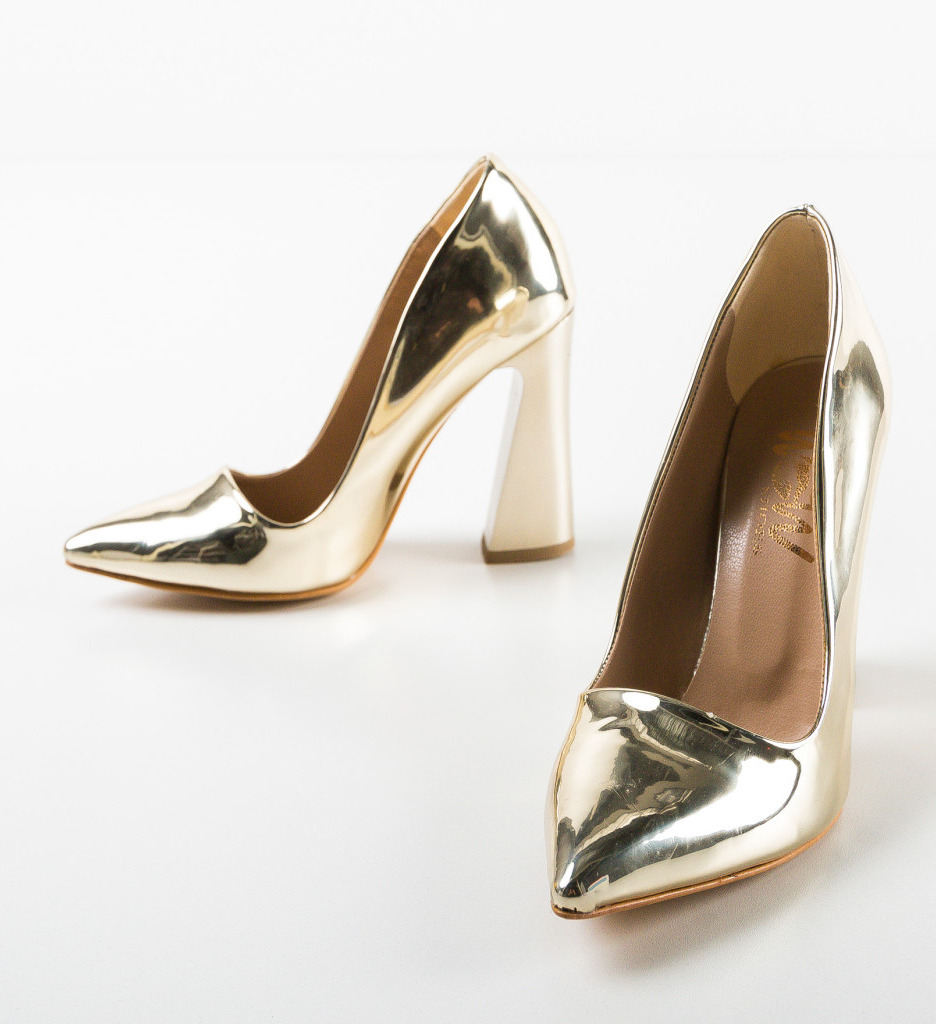 Pantofi dama Learus Aurii - Eleganță și Stil - imagine 6