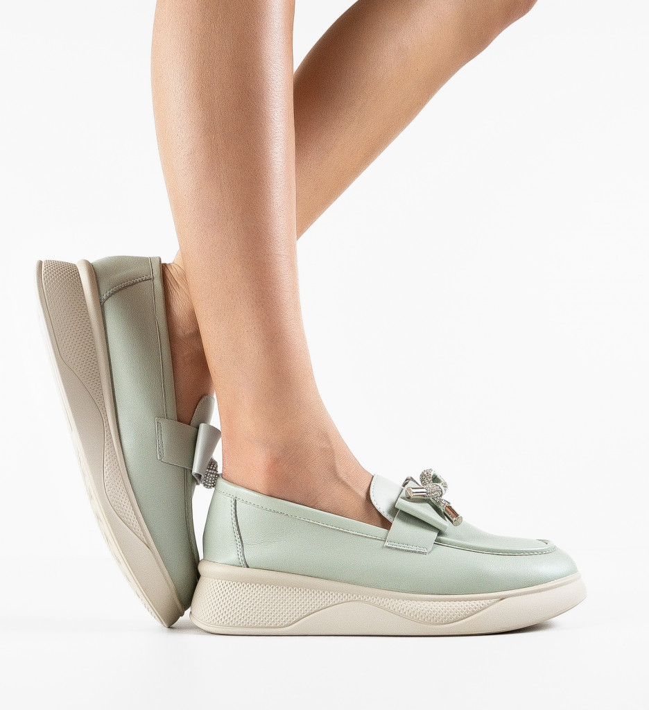 Pantofi Casual Dama Eacona Verzi | Confort și Stil - imagine 3