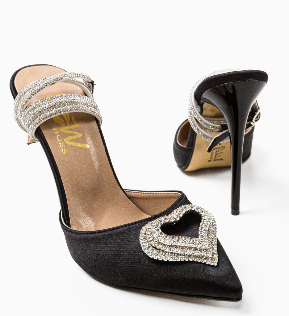 Pantofi cu Toc Tabaga Negri - Eleganță Asigurată - imagine 7