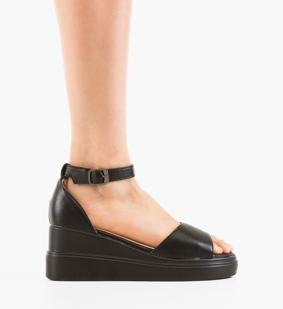 Sandale Platforme Honorus Negre | Eleganță și Confort - imagine 12