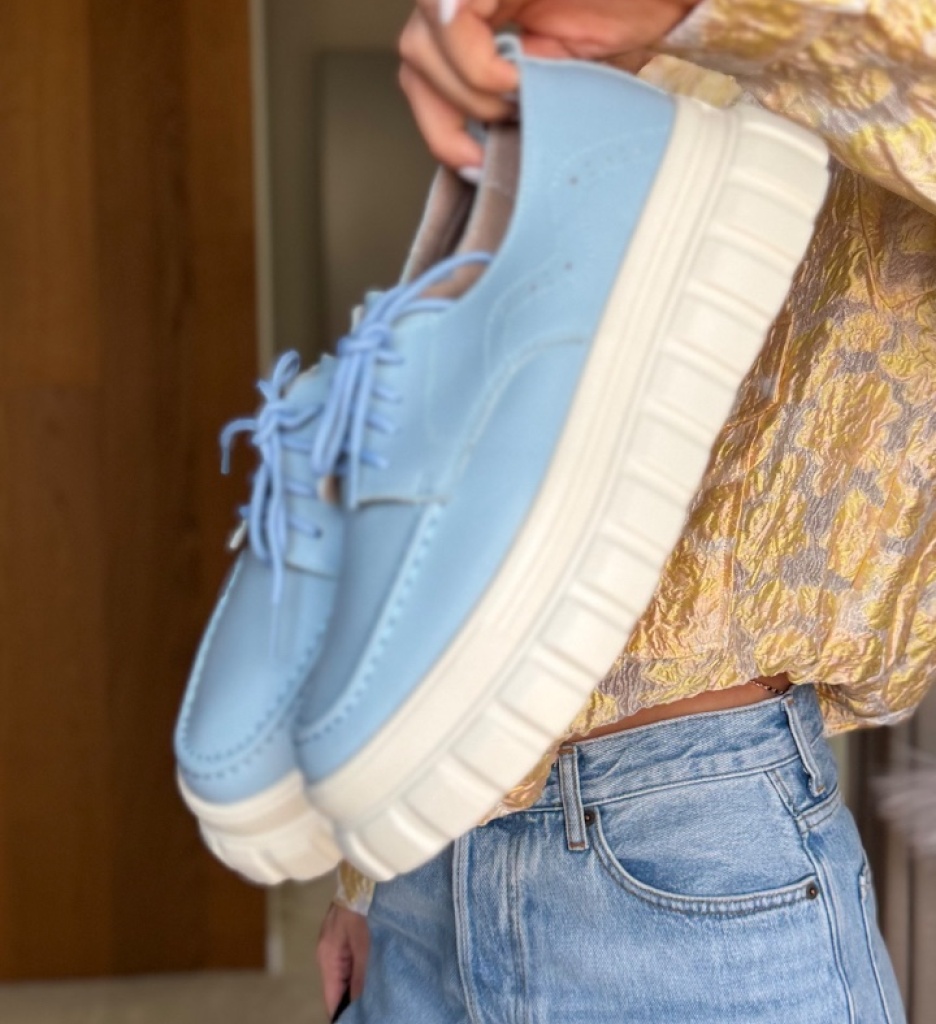 Pantofi Casual Loprem Albastri - Stil Urban - imagine 10