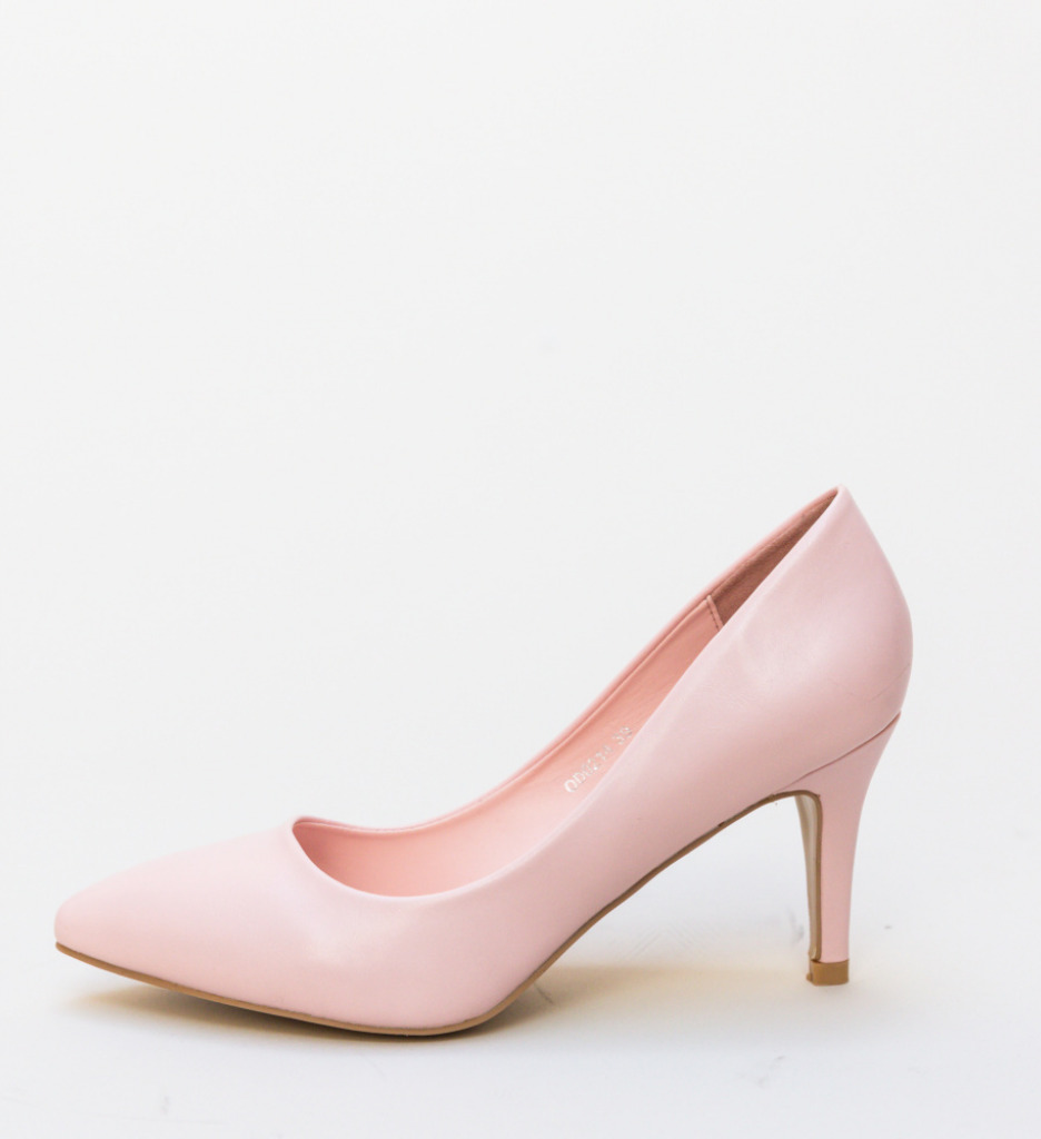 Pantofi Dama Cheloo Roz cu Toc Eleganți - imagine 5