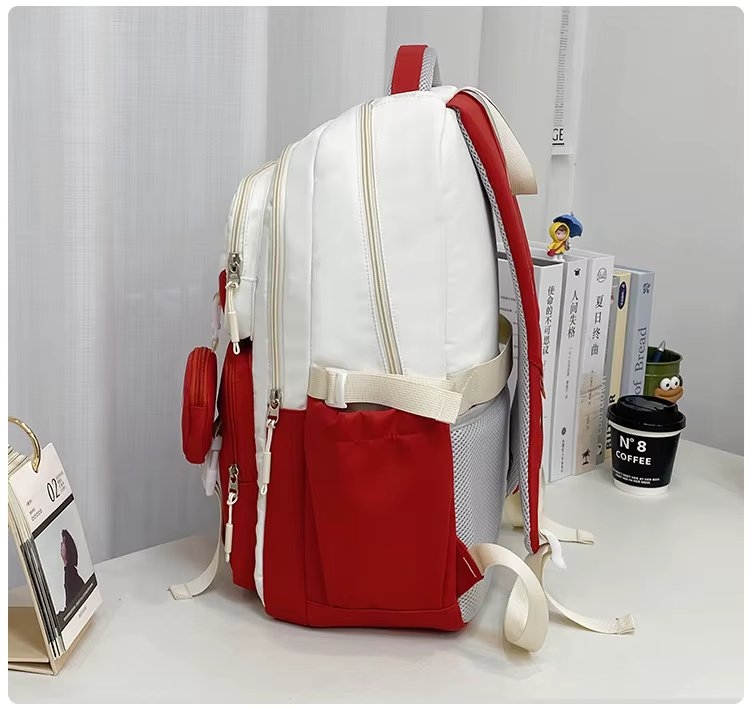Rucsac Dama Picadili Sabira Rosu, Impermeabil - imagine 4