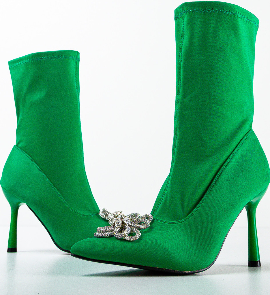 Botine Dama Terynz Verzi - Eleganță și Stil - imagine 2