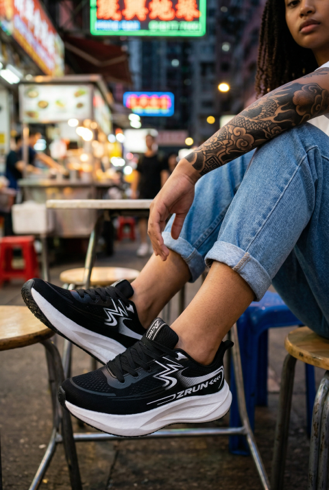 Adidași Dama Sport Negri Comodi și Ușori