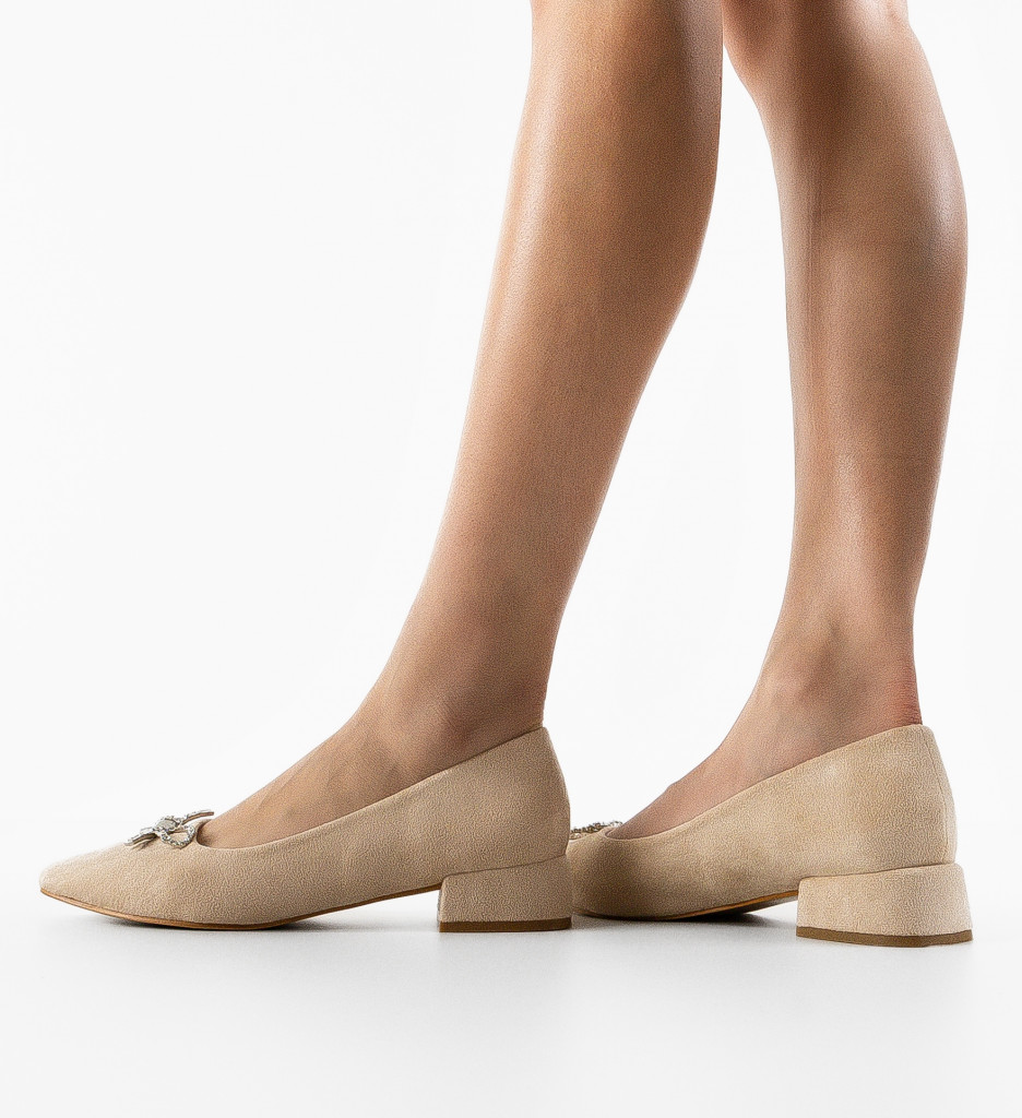 Balerini Dama Soren Bej Confort Casual - imagine 2