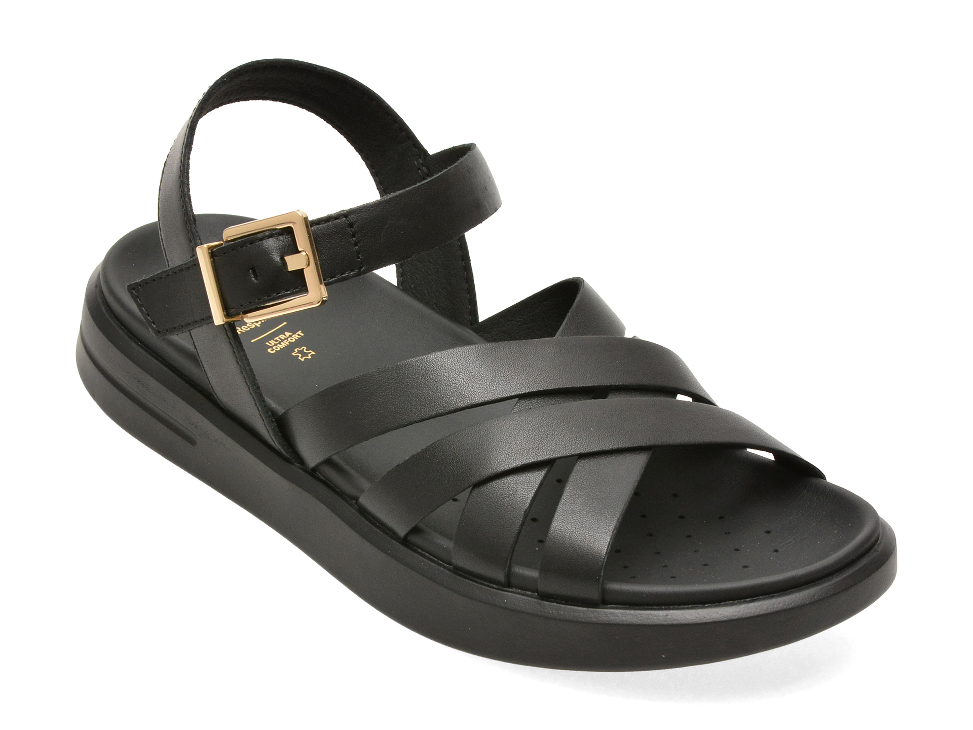 Sandale GEOX D35PAB Negre Piele Naturală Confort