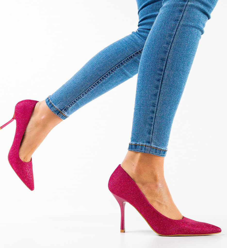 Pantofi Efan Fuchsia cu Toc - Eleganță Asigurată - imagine 2
