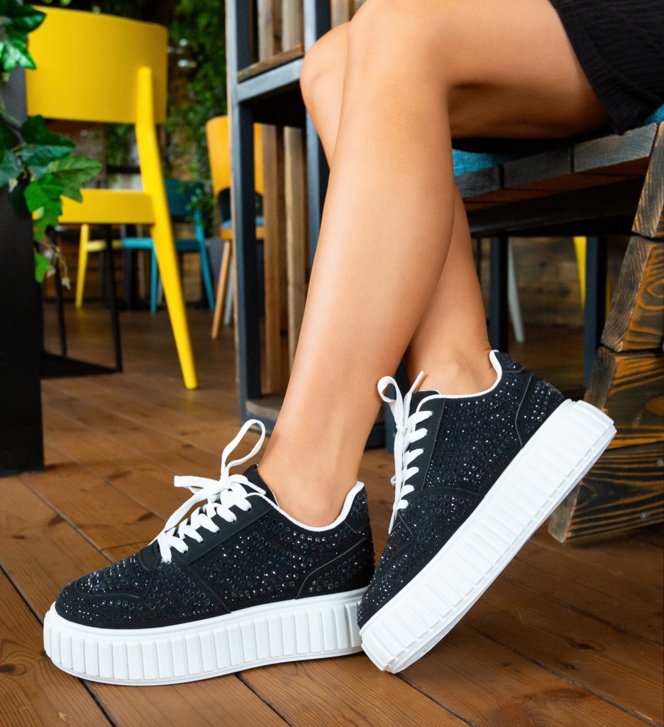 Sneakers Dama Nirat Negri - Stil și Confort - imagine 4