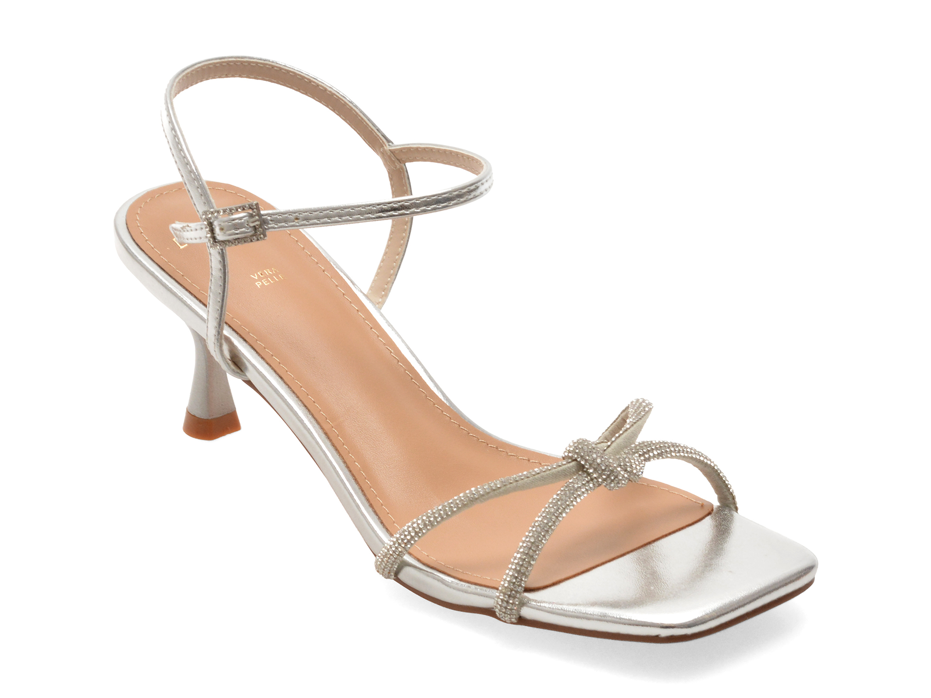 Sandale EPICA Argintii Piele Ecologica Elegant