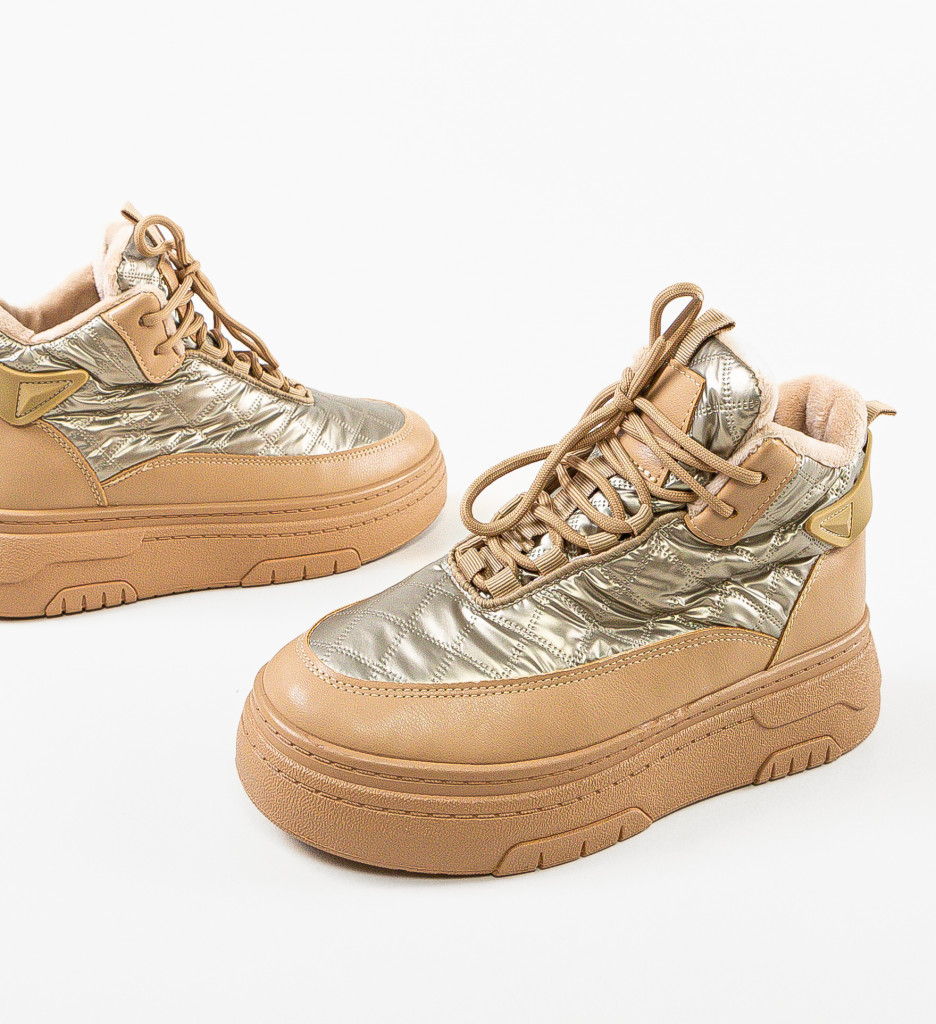 Sneakers Dama Vybana Bej | Confort și Stil - imagine 8