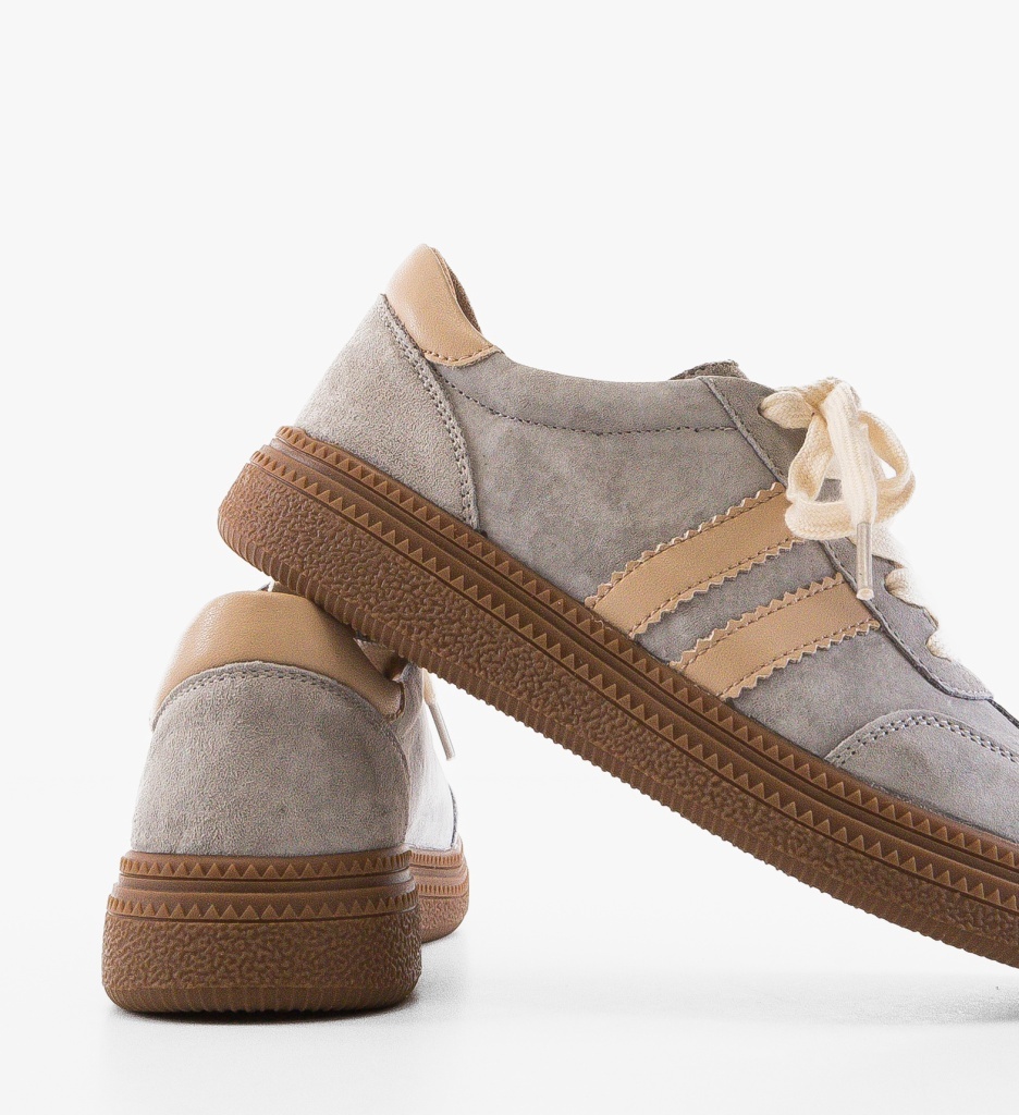 Sneakers Dama Marok Gri - Confort și Stil Sport - imagine 3