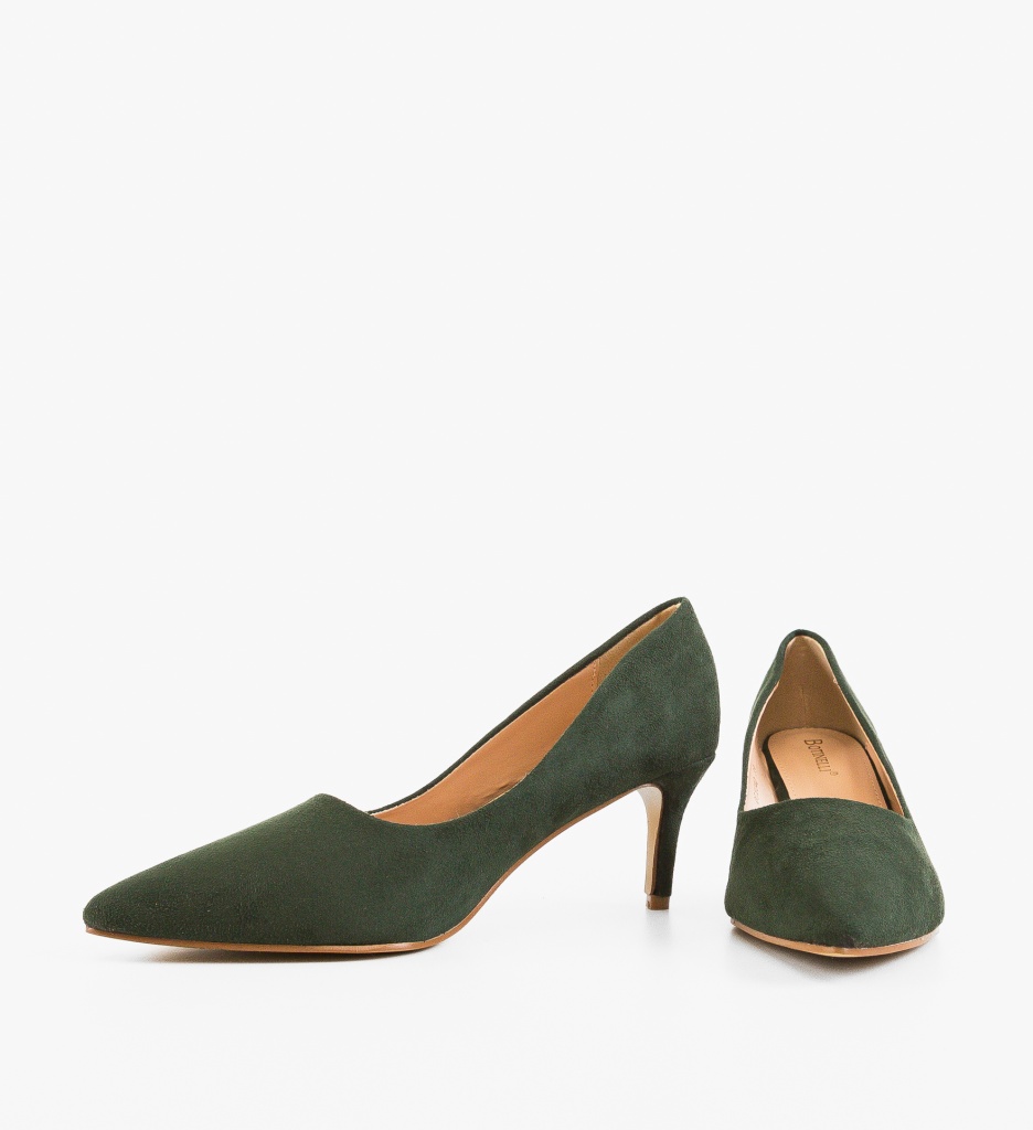 Pantofi Dama Eleganți cu Toc Verzi - imagine 6