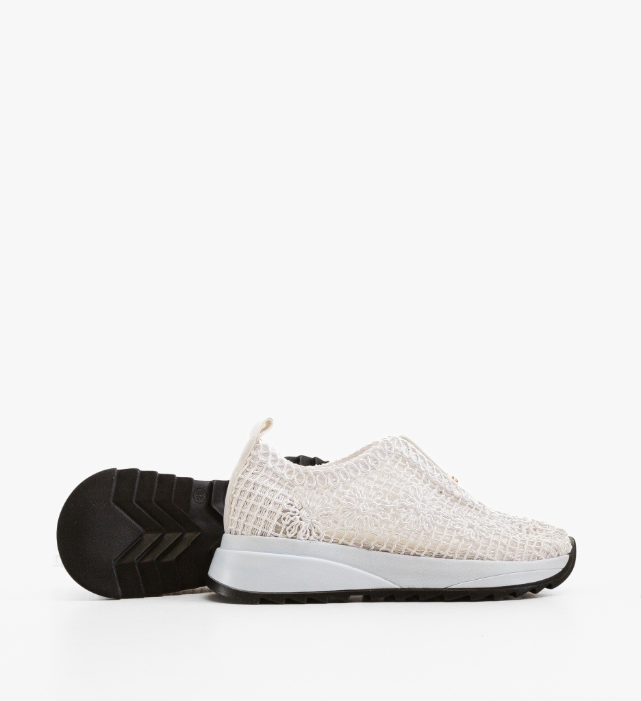 Sneakers Dama Selima Albi - Confort și Stil - imagine 3
