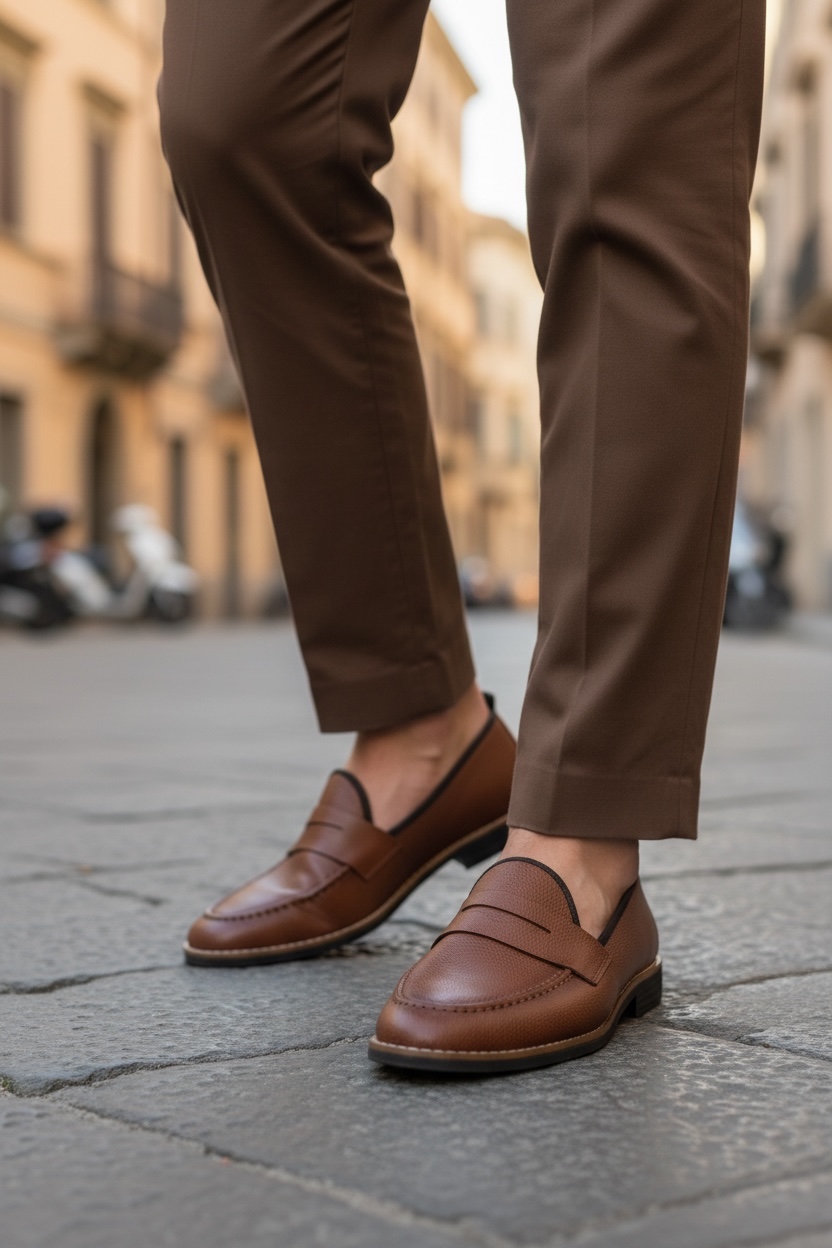 Mocasini Barbati Maro Piele Eco Comozi - imagine 2
