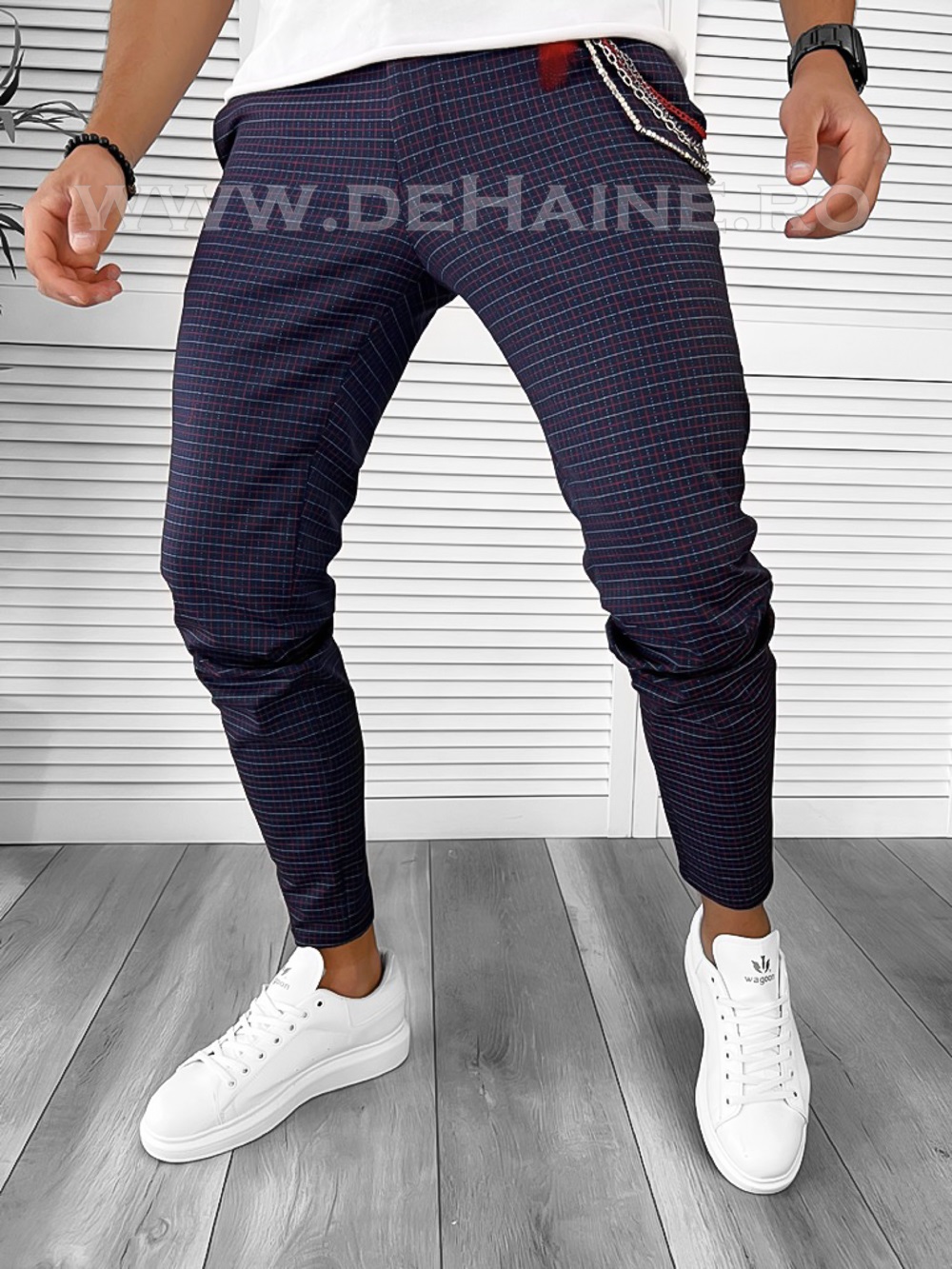 Pantaloni Bleumarin Regular Fit Bumbac 100%