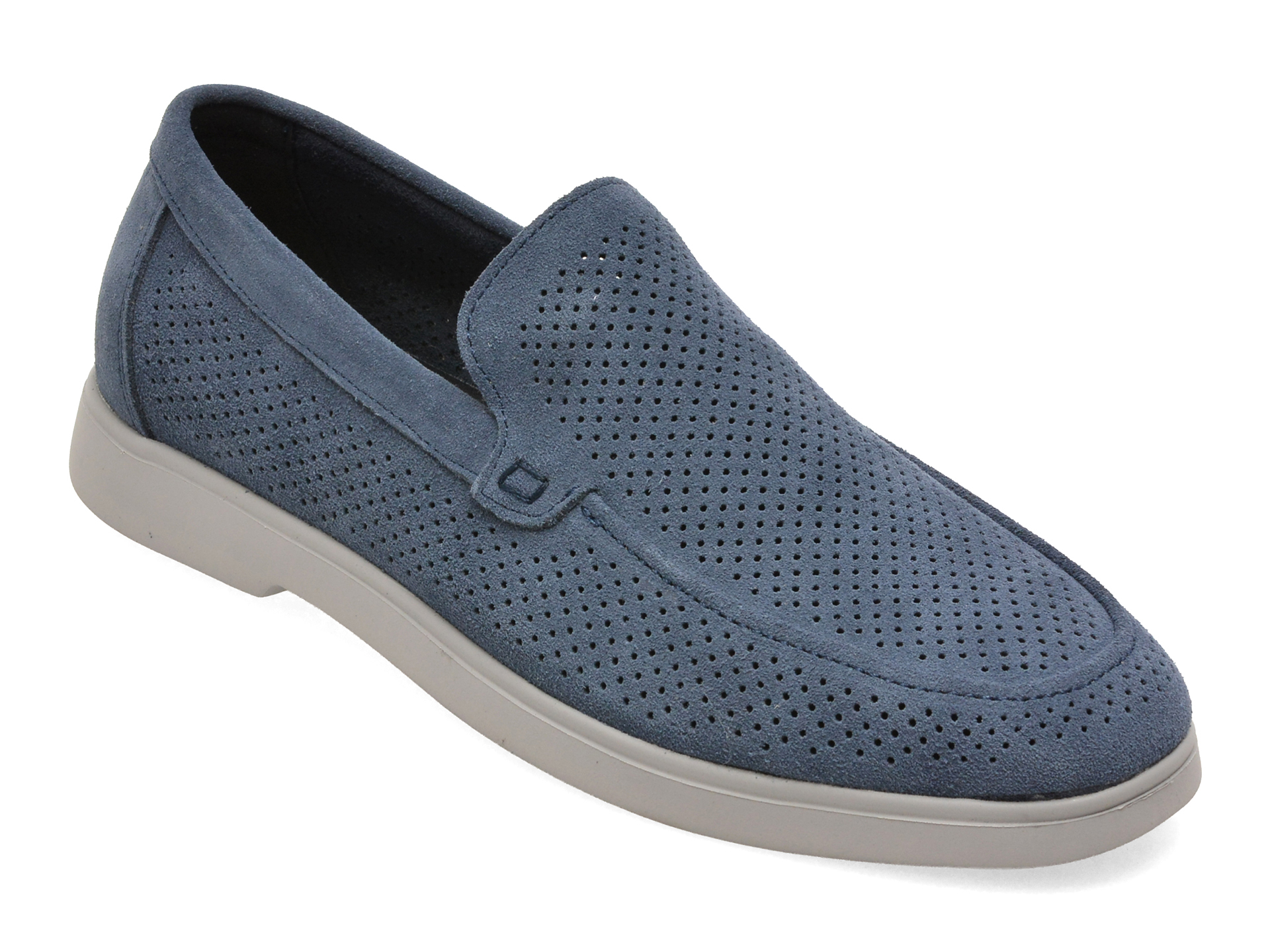 Mocasini BITE THE BULLET bleumarin, Q305, din piele intoarsa