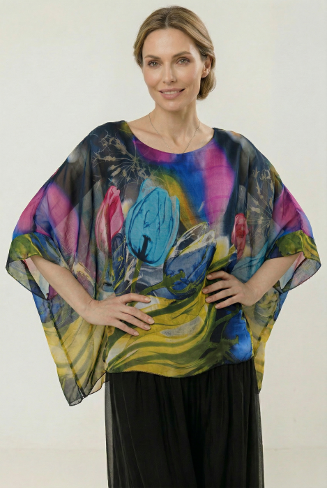 Bluza Poncho Matase Shopika | Stil Elegan