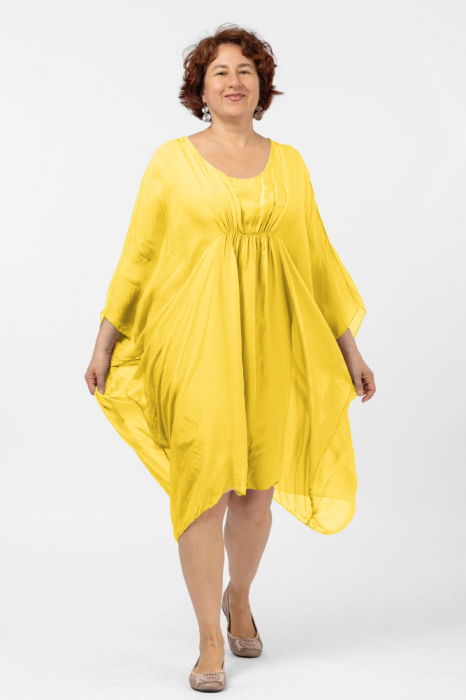 Rochie galbenă Shopika | Eleganță și confort