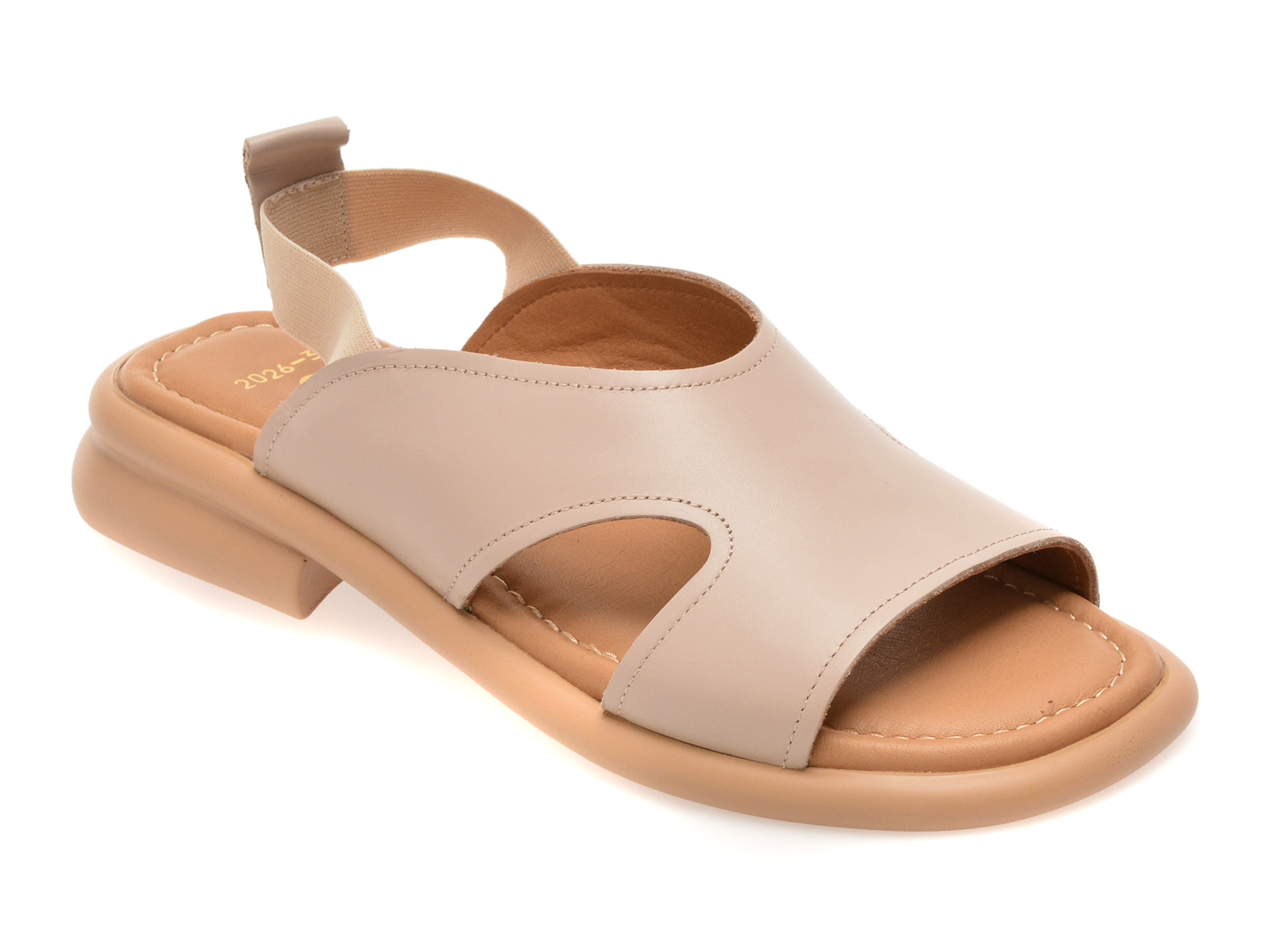 Sandale GOLD DEER gri, Piele Naturală